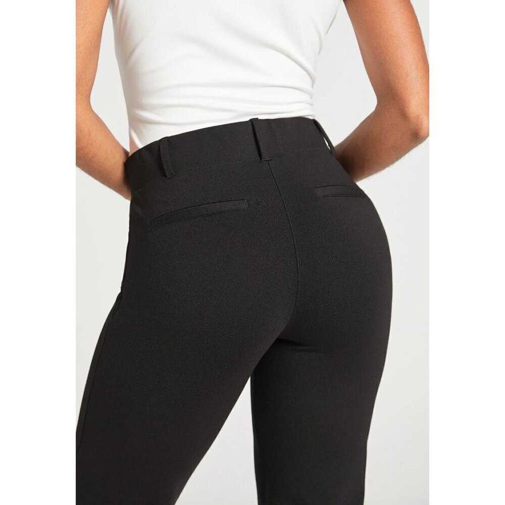 Betabrand Womens Classic Dress Yoga Pant Petite Size L Black Bootcut Pull On NWT - Picture 2 of 16